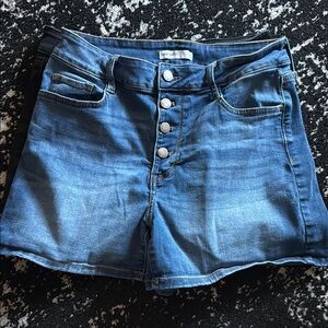 Nine West Blue Jean Shorts High-Waisted